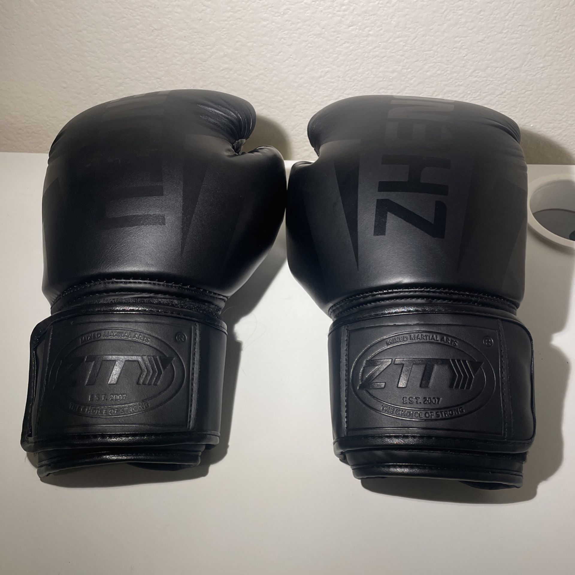 12oz All Black Boxing Gloves