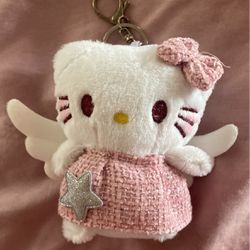 Hello Kitty Angel Plush Keychain 