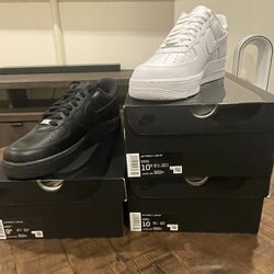 Air Force 1 X Supreme Black & White Men Sizes