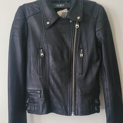 Ladies Black Leather Jacket