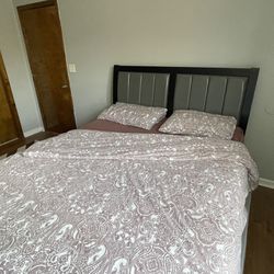 Brand New Queen mattress with spring box and frame