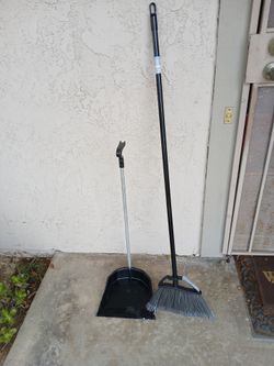 Brand New Broom with fairly New Dust pan