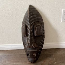 Handcrafted African Tribal Mask Wall Art Decor 20 Inches Long