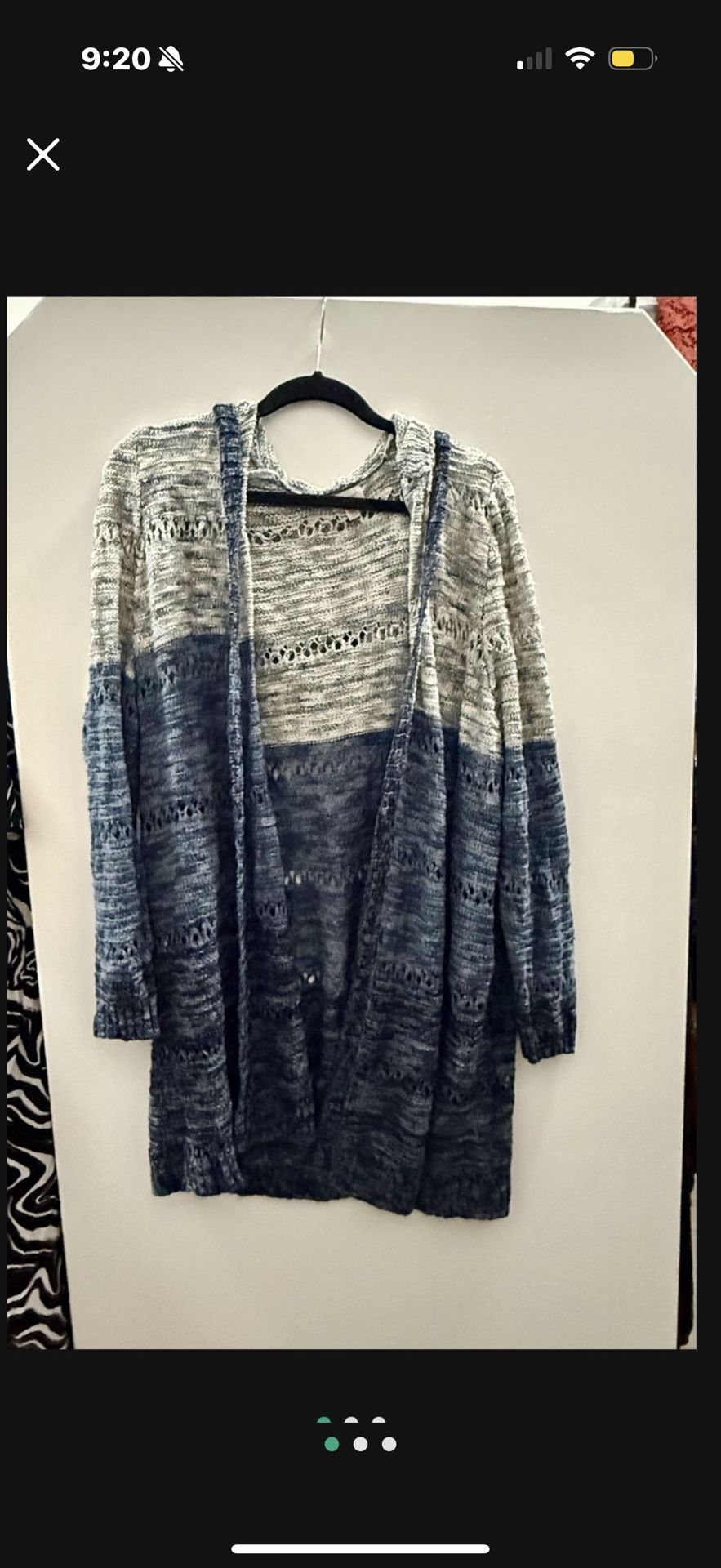 Size XL Blue Cardigan 