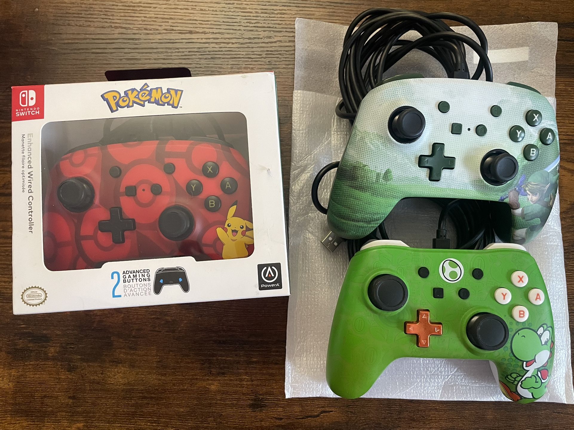 Nintendo Switch PowerA Wired Controllers – Pokémon Zelda Yoshi (Bundle or Separate)