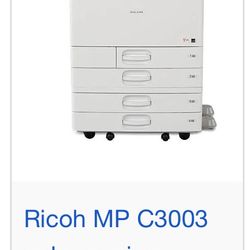 Commercial Printer Ricoh MP C3003 (sells Used  For $2,000)