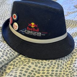 Formula1 Y2K Redbull Hat + Free Straw Fedora