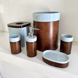 Nautica Brand Essex Bathroom Accessories - Price For A Set Of 6 