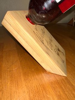 Handcrafted Wooden Floating Bottle Holder