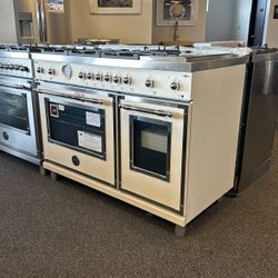 Bertazzoni 48in Heritage Series Gas Range - ivory