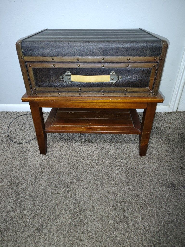 Night Stand Suitcase Table