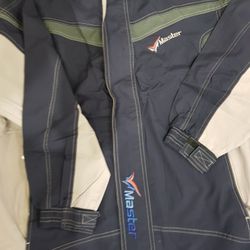 vest ,, leather jacket & pants .