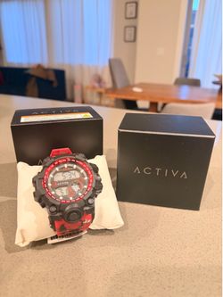 ACTIVA ACW435-001 Sport Watch – Red Camo – New in Box