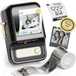 NIIMBOT B21 Pro Label Maker, 300DPI HD Label Printer, Ideal for Notes,Photos, Study Graphics, Memo Maker,50x30mm Label(Black)