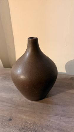 Pottery Barn Small Brown Teardrop Vase