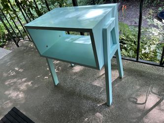 Small Side Table, Light Blue