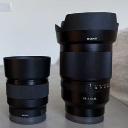 Sony Zeis 35mm f/1.4 and Sony 50mm 1.8 bundle