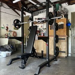 Vesta Fitness HR1000 | Adjustable Bench | 230lb Bumpers Olympic Weight | 7ft Olympic Barbell | Fitness | Gym Equipment | FREE DELIVERY 🚚 