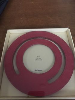 Red leather picture frame