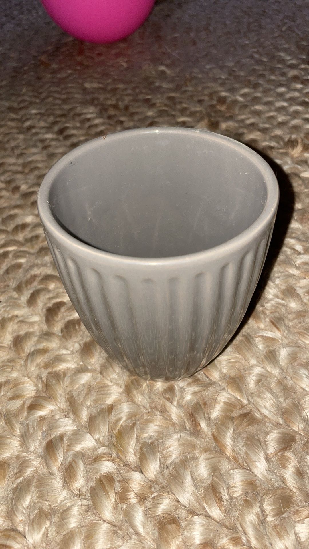 Small Ceramic brown gray plant flower pot planter