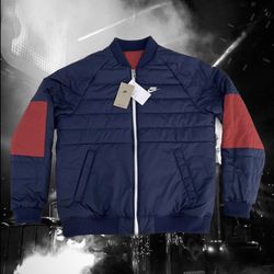 NWT Nike Therma-Fit Legacy Reversible Bomber Puffer Jacket Red Blue  DD6849-687 L for Sale in Atlanta, GA - OfferUp
