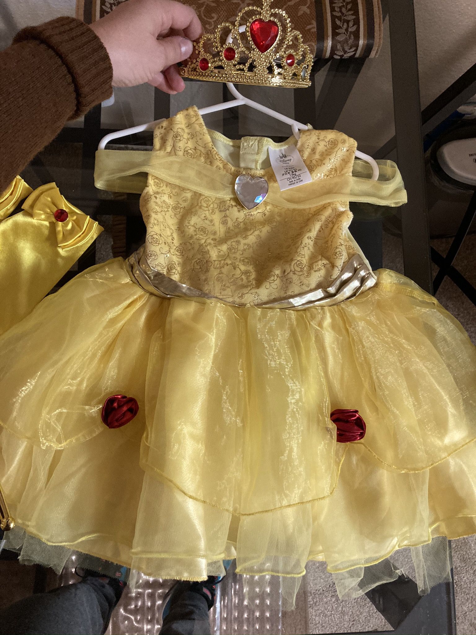 Disney belle Costume 18-24 Months And Accessories 