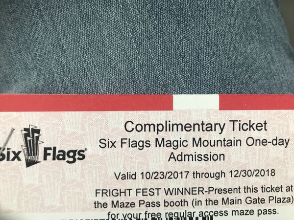 Six Flags Magic Mountain Fright Fest Or Any Day 4 Tickets For Sale In Glendora Ca Offerup Six Flags Magic Mountain Fright Fest Or Any Day 4 Tickets For Sale In Glendora Ca Offerup