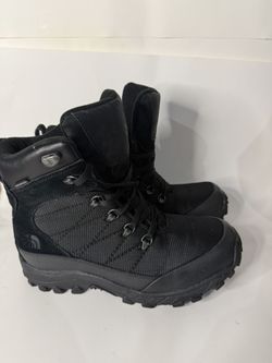The North Face Men’s 7.5 Black Hiking Boots Trail Outdoor Suede Nylon
