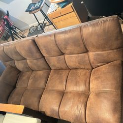 Vegan Leather Futon Sofa Bed