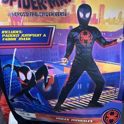 Marvel MILES MORALES Spider-Man Halloween Costume Child Small 4-6 Youth NEW