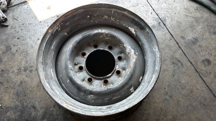 One 16.5 Inch Diameter 8.25 Inch width 8 Lug Steel Wheel, Ford Dodge Chevy gmc