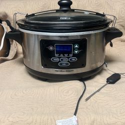 Hamilton Beach Crock Pot W/ Meat Thermometer 