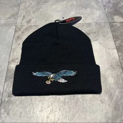 NWT PHILADELPHIA EAGLES Black Throwback NFL BEANIE.