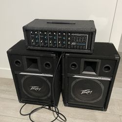 Vintage Peavey XR 400B Mixer Amp And 2 112HC Peavey Speakers