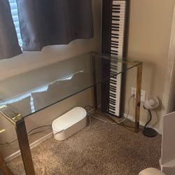 Glass desk Gold Legs 
