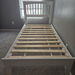 Twin Bed Frame And Night Stand 