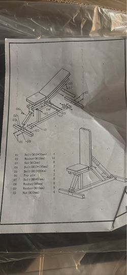 Workout weight bench