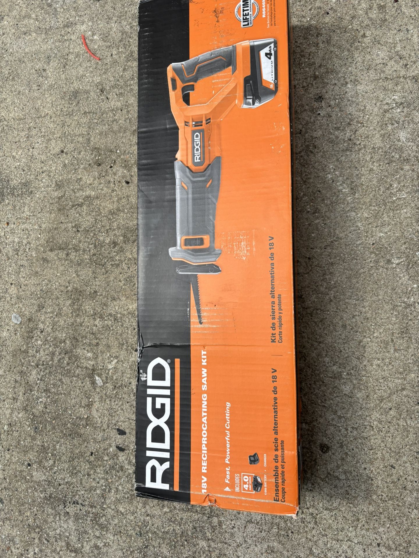 RIDGID 18V Cordless Reciprocating Saw Kit with Ah Battery and