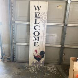 Welcome Wooden Sign