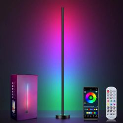 Corner Floor Lamp, LED Corner Lamp W/ App and Remote Control, RGBICW 16 Million DIY Colors & 68+ Scene, Music Sync, Color Changing Smart Ambient Light