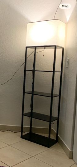 Floor Lamp with Shelving Unit