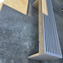 Modern Gray Stained Bench 