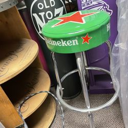Heineken Stool Green Red Silver Bar Stool Man Cave 