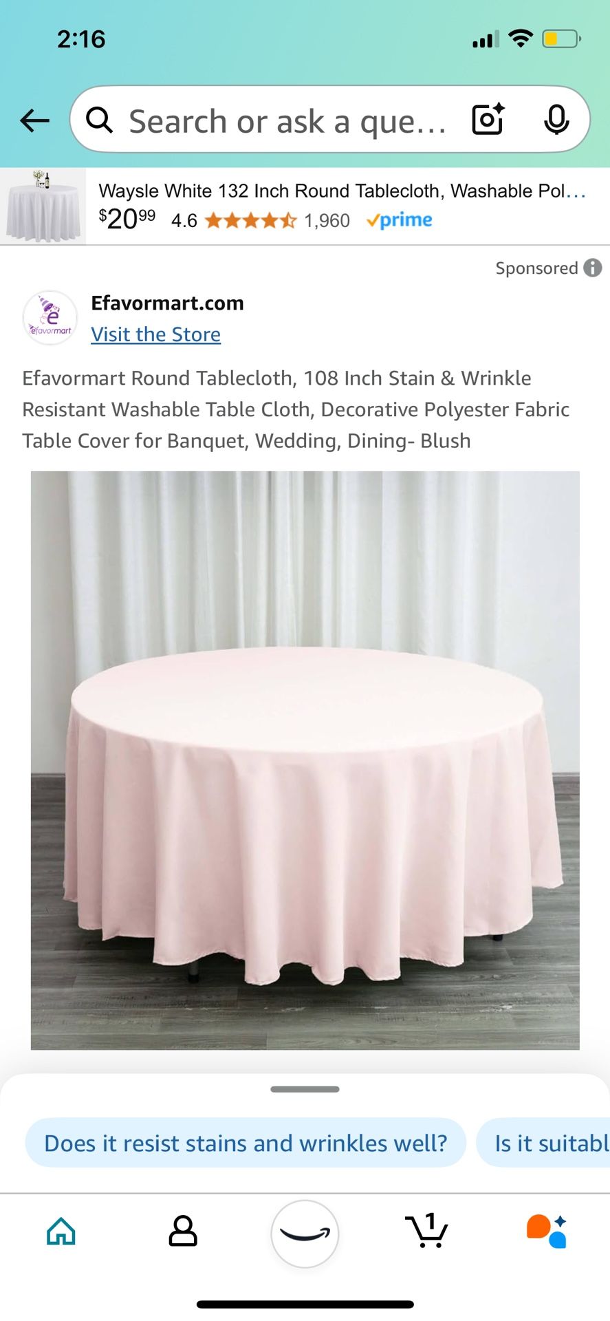 White Table Cloths Round And Square- Used Once