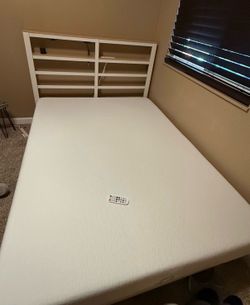 Full bed frame and mattress