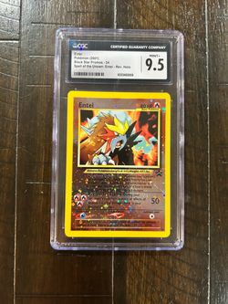 CGC 9.5 Entei Promo Reverse Holo ENG Pokemon TCG 2001 34/53 SWIRL 🌀
