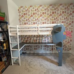 Twin Bed Frame With Desk