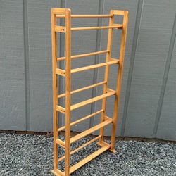CD DVD Shoes Wooden Rack Stand Organizer