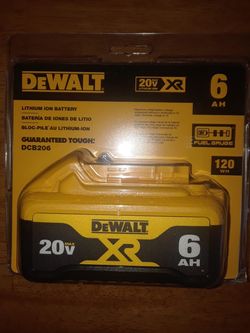 DeWalt XR 6.0 amp hour battery large body high capacity