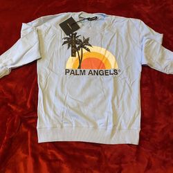 Palm Angels Sunset Crewneck, Light Blue XL